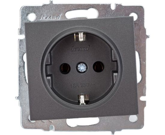 Розетка LEZARD RAIN с/ з керам. цв. черный графит матовый 703-4188-122 