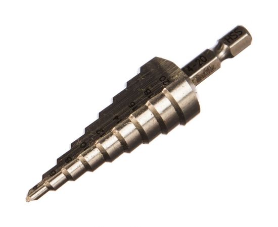 Сверло ступенчатое по металлу (9 ступеней; 4-20 мм; HSS) Makita D-40098 