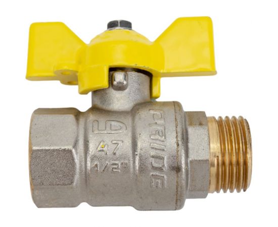 Шаровой кран LD латунь никель газ Pride Ду 15 Ру40 ВР/НР 007-8053 537158 