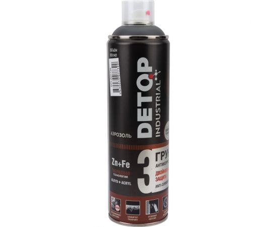 Грунт Detop двойная барьерная защита, графитовый, RAL 7024, аэрозоль 650 мл DTI-A07739 