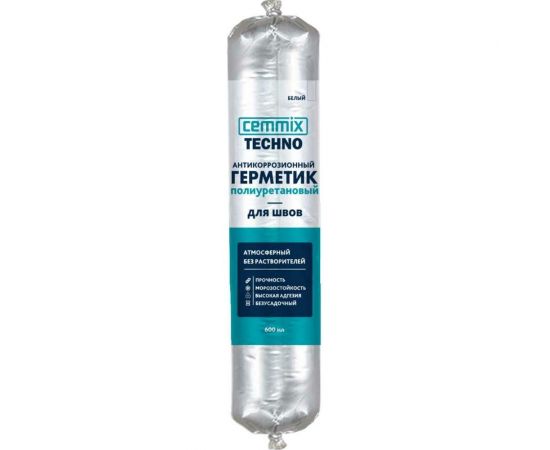 Полиуретановый герметик CEMMIX (антикоррозионный; белый; 600 мл) 84735752 