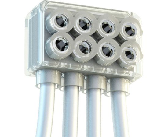 Распределительный коннектор IPRO (14260) к4 на 4 клеммы 130а 60x30x45мм с усиленной фиксацией жил 6939 