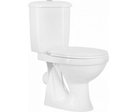 Унитаз-компакт Оскольская керамика Суперкомпакт горизонтальный выпуск, 1 режим, сиденье ПП ОК 460507 