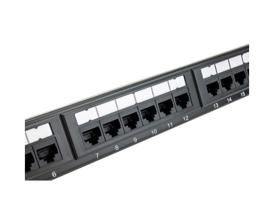Панель NIKOMAX 19"", 1U, 24 порта, Кат.5e, RJ45/8P8C, неэкран., черная NMC-RP24UD2-ES-1U-BK – изображение 2