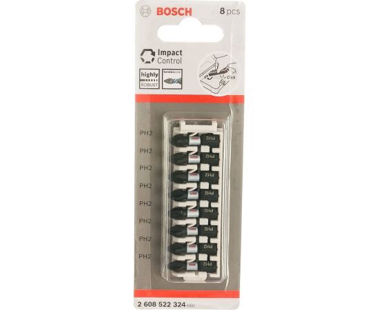 Биты ударные Impact Control (PH2; 25 мм) 8 шт. Bosch 2608522324 – изображение 7