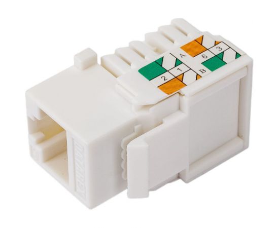 Розеточный модуль DATAREX keystone кат 5e utp 1xrj45 t568a/b белый DR-5102 – изображение 6