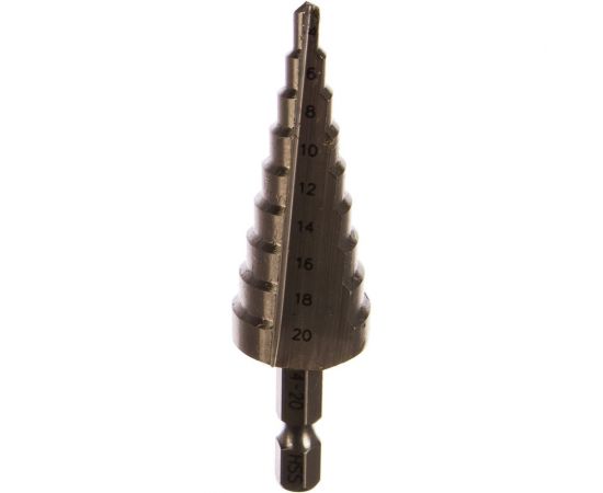 Сверло ступенчатое по металлу (9 ступеней; 4-20 мм; HSS) Makita D-40098 – изображение 6