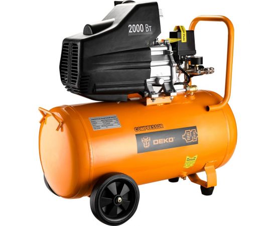 Воздушный поршневой масляный компрессор DEKO DKAC50, 50л ресивер 018-1111 – изображение 4