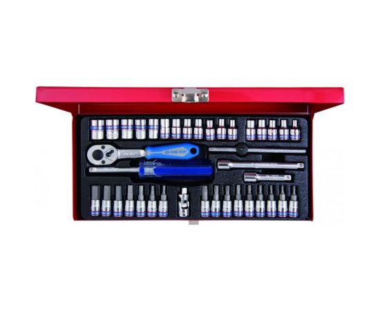 Набор шестигранных торцевых головок с принадлежностями 1/4"", 4-13мм, 39шт KING TONY 2539MR – изображение 5