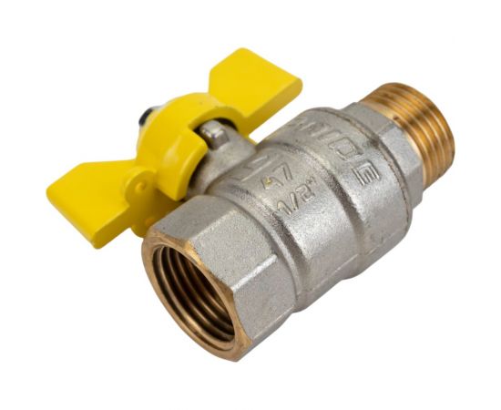 Шаровой кран LD латунь никель газ Pride Ду 15 Ру40 ВР/НР 007-8053 537158 – изображение 4