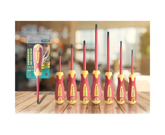 Диэлектрическая отвертка ProsKit SD-810-S2.5, аналог SD-800-S2.5, 1000 В, - 2.5x75 С00040182 – изображение 3