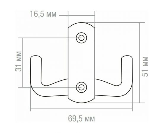 Крючок для одежды STARFIX №10 хром SMP-88786-1 – изображение 2