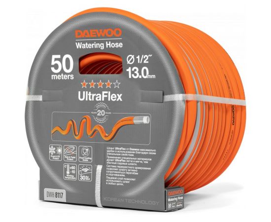 Шланг DAEWOO ultraflex диаметром 1/2 13 мм, 50 м DWH 8117 – изображение 7