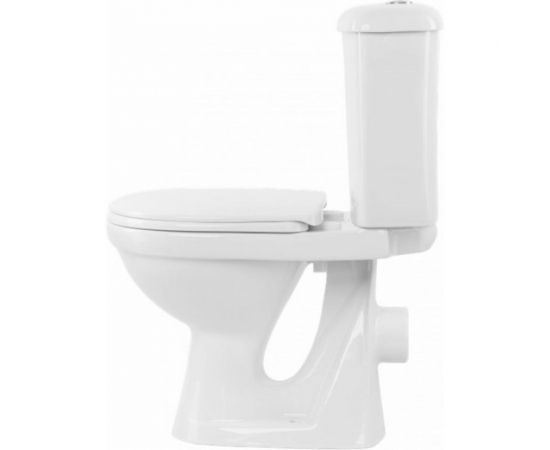 Унитаз-компакт Оскольская керамика Суперкомпакт горизонтальный выпуск, 1 режим, сиденье ПП ОК 460507 – изображение 4