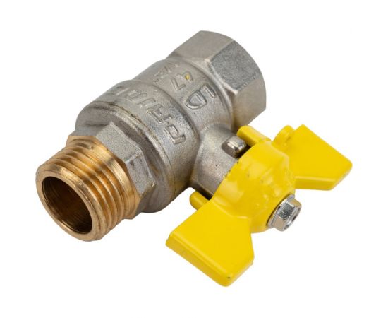 Шаровой кран LD латунь никель газ Pride Ду 15 Ру40 ВР/НР 007-8053 537158 – изображение 3