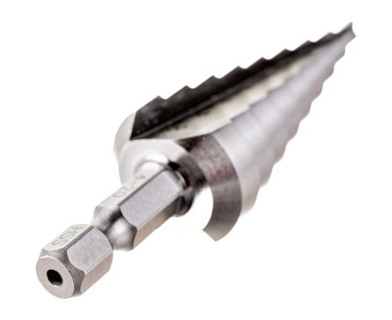 Сверло ступенчатое по металлу (9 ступеней; 4-20 мм; HSS) Makita D-40098 – изображение 4