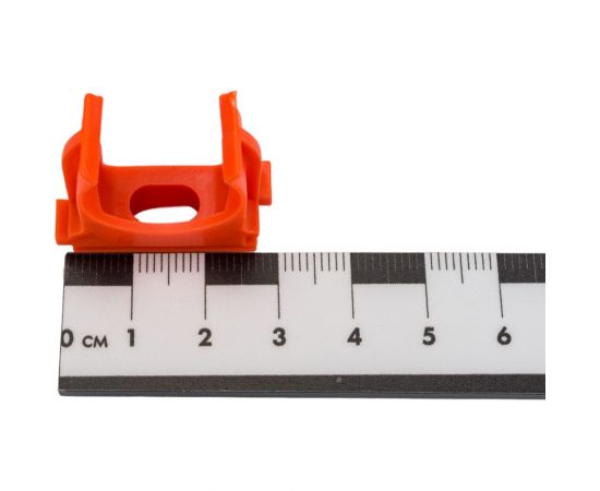 Крепеж-клипса ЭРА оранжевый, для трубы d-20 мм, 10 шт. Б0051807 – изображение 2