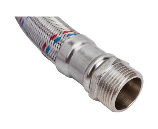 Подводка гибкая для воды Гигант (гайка-штуцер 1; 50 см) AQUALINE 4970 – изображение 3