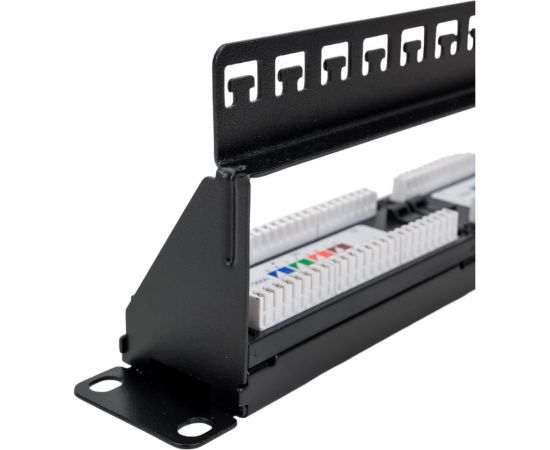 Панель NIKOMAX 19"", 1U, 24 порта, Кат.5e, RJ45/8P8C, неэкран., черная NMC-RP24UD2-ES-1U-BK – изображение 9