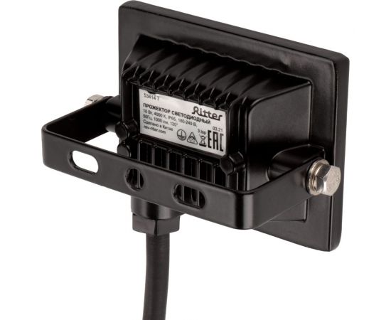 Светодиодный прожектор RITTER серия PROFI 230В 10 Вт 4000К 1000Лм IP65 черный 53414 7 – изображение 7