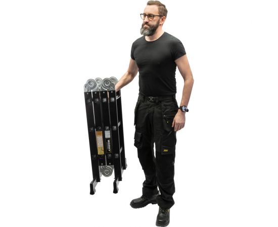 Лестница-стремянка 4x5 трансформер WORKY profi black, высота 5.9 м ARD257739 – изображение 6