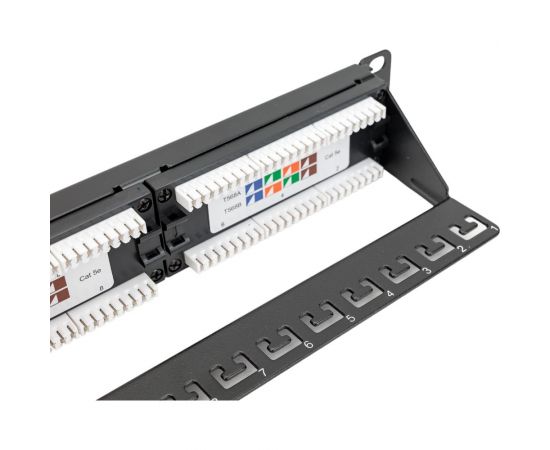 Панель NIKOMAX 19"", 1U, 24 порта, Кат.5e, RJ45/8P8C, неэкран., черная NMC-RP24UD2-ES-1U-BK – изображение 5