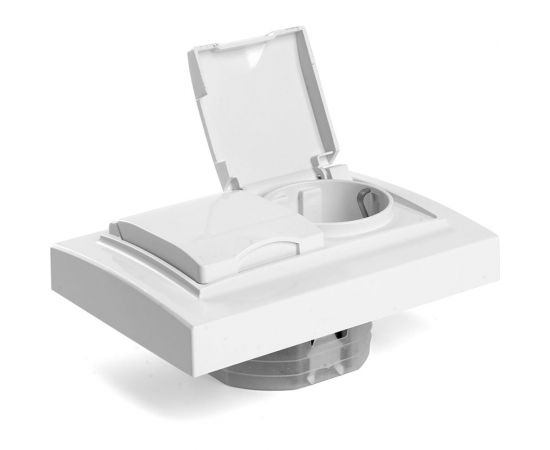 2-местная розетка STEKKER с заземлением, с крышкой, pst16-9015-01, 250в, 16а, серия эрна, белый, 49139 – изображение 6