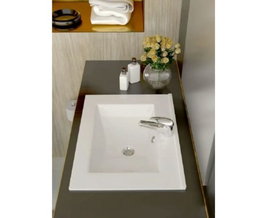 Раковина встраиваемая накладная для ванной LAPARET Sinergia 70 см х9999288058 