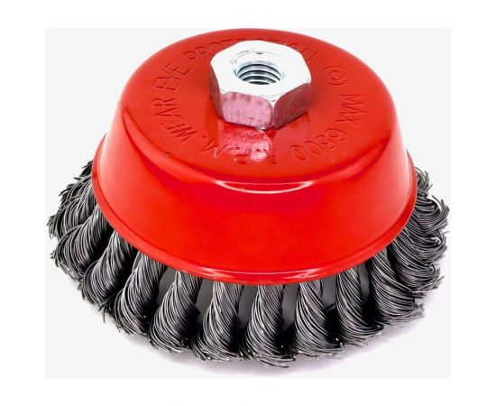 Щетка чашечная жгутовая 125 мм, М14, ворс сталь 0.50 мм для УШМ 13-103 EuroBrush EB-AST5 