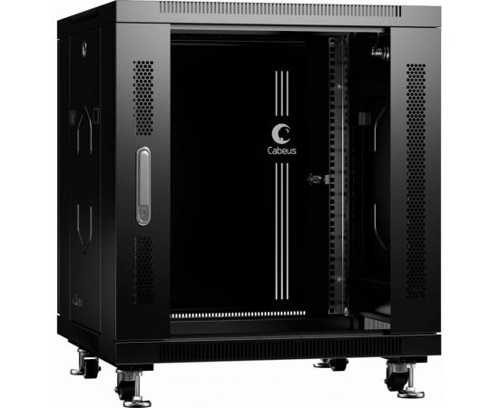 Телекоммуникационный монтажный шкаф Cabeus 19 напольный для оборудования 12U SH-05C-12U60/60-BK 