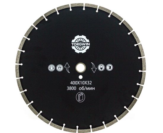 Диск алмазный сегментный 400x10x4x32/25.4 мм TORGWIN T561628 