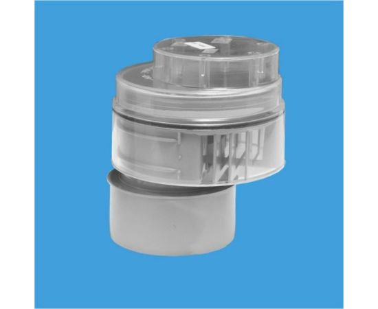 Канализационный воздушный клапан McAlpine ф110 с прозрачной крышкой с глад. оконч. MRAA1PS-CLEAR 