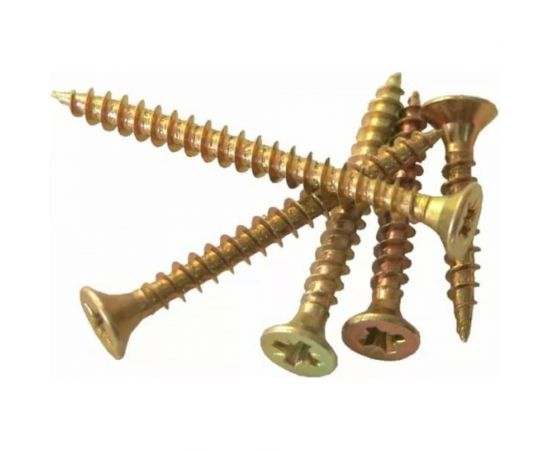 Шуруп VIPкрепеж жёлтый цинк 4,0x30, 505 шт. 41340 VIPL 