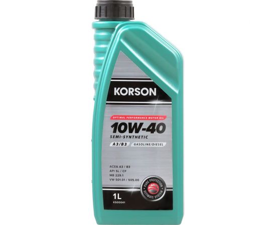 Моторное масло KORSON 10W-40 синтетическое, 1 л KS00041 