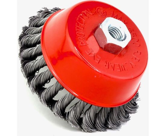 Щетка чашечная жгутовая 125 мм, М14, ворс сталь 0.50 мм для УШМ 13-103 EuroBrush EB-AST5 – изображение 5