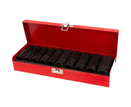 Набор головок шестигранных глубоких ударных (10 пр; 1/2""; 10-24 мм) Rockforce RF-4107-5MPB – изображение 3