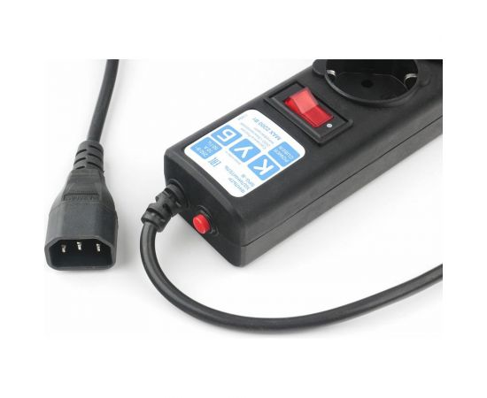 Фильтр-удлинитель Power Cube 1,9 м д/подключение к UPS (C14), 5 розеток (черный) 10А/2,2кВт, SPG5-В2 – изображение 7