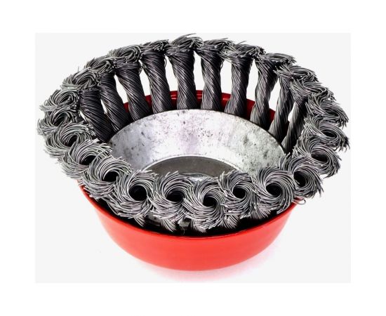 Щетка чашечная жгутовая 125 мм, М14, ворс сталь 0.50 мм для УШМ 13-103 EuroBrush EB-AST5 – изображение 4