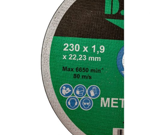 Диск отрезной по металлу METAL-CUT (230x1.9x22.23 мм; A46T-BF; F41) D.BOR F41-MC-230-19-22 – изображение 3