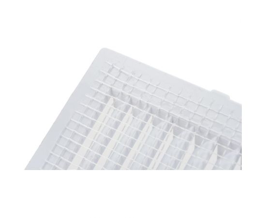 Решетка неразъемная с москитной сеткой (190x190 мм; белая) TDM SQ1807-0087 – изображение 2