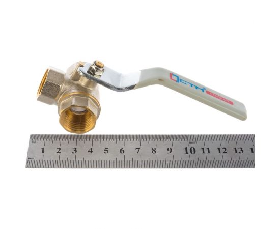 Шаровой кран для воды СТМ СТАНДАРТ 1/2"", трехходовой, тип L, рычаг CW3FL012 – изображение 2