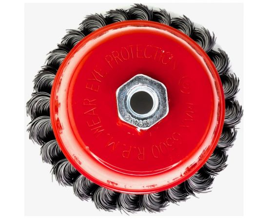 Щетка чашечная жгутовая 125 мм, М14, ворс сталь 0.50 мм для УШМ 13-103 EuroBrush EB-AST5 – изображение 2