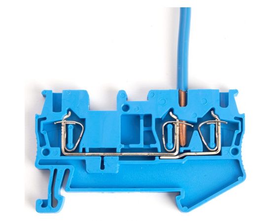 Самозажимной 3-проводной проходной зажим STEKKER ЗНИ - 2,5, JXB ST 2,5, синий LD553-2-25 39969 – изображение 4