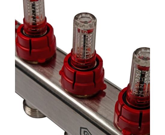 Коллектор из нержавеющей стали в сборе с расходомерами STOUT 2 выхода SMS 0907 000002 – изображение 4