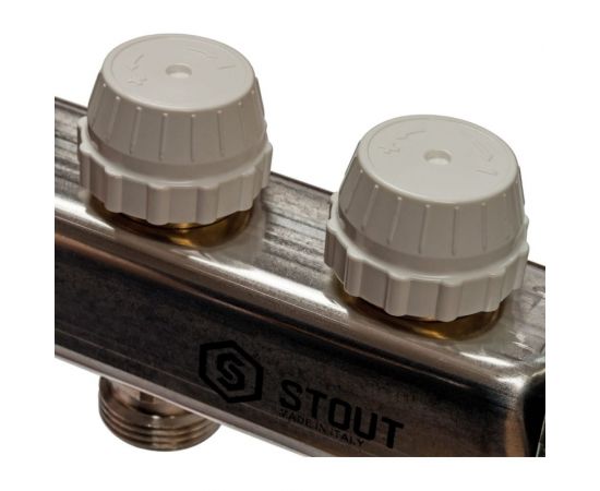 Коллектор из нержавеющей стали в сборе с расходомерами STOUT 2 выхода SMS 0907 000002 – изображение 3