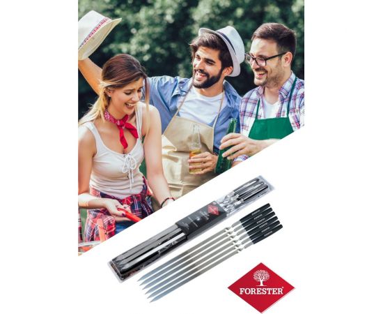 Набор больших шампуров (6 шт) FORESTER RZ-60WB – изображение 3