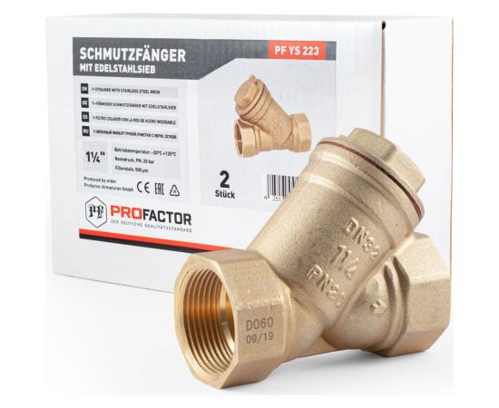 Фильтр PROFACTOR косой с отверстием для пломбы в/в 1 1/4" PF YS 223 – изображение 3