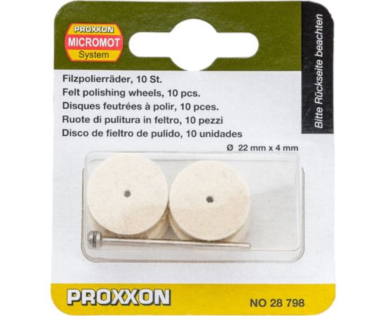 Насадки полировальные из войлока (10 шт; 22 мм) Proxxon PR- 28798 
