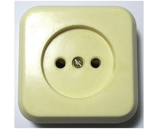 Розетка ООО Ливны-Электро РА 10-007 квадратная, слоновая кость РАф 721 