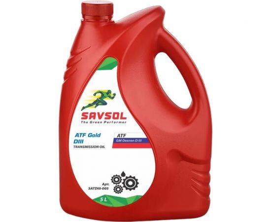 Жидкость для автоматических трансмиссий SAVSOL ATF Gold DIII GM минеральная, 5 л SATDIII-005 